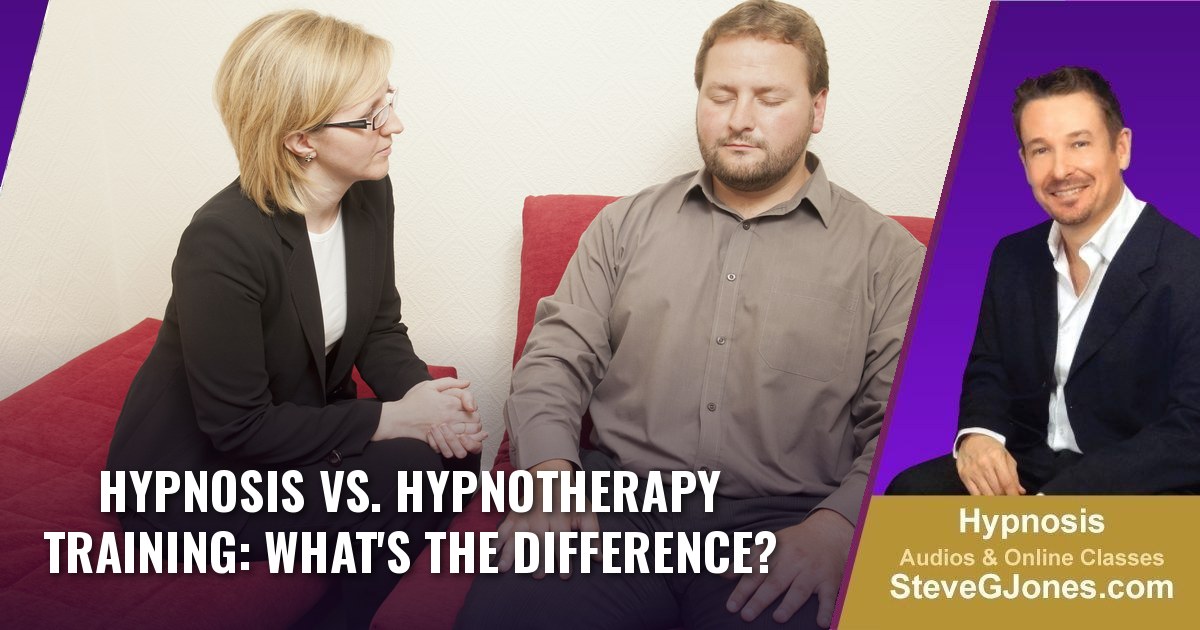 A hypnotherapist guiding a client into hypnosis during a session