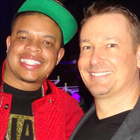 Steve G. Jones with Curtis 'Hood Surgeon' Young, son of Dr. Dre