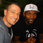 Steve G. Jones with Metta World Peace (born Ronald William Artest, Jr.) of the Los Angeles Lakers
