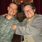 Steve G. Jones with Scott Page, saxophonist and rhythm guitarist for Pink Floyd, Supertramp, and Toto