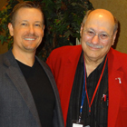 Steve G. Jones with Larry Elman, son of hypnotist Dave Elman